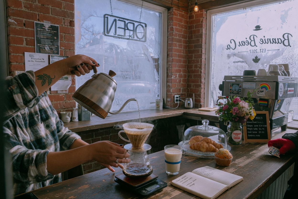 Brand photography in a Barrie coffee shop